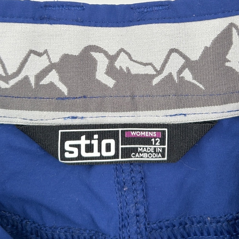 Stio Women Coburn Short Royal Blue Hiking Outdoor Utility Shorts Sz 12 Gorpcore - Picture 4 of 10